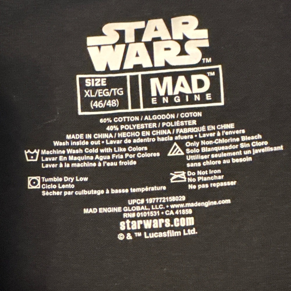 Star Wars T Shirt Black Darth Vader Galaxys Best Dad Mens XL - Picture 3 of 6